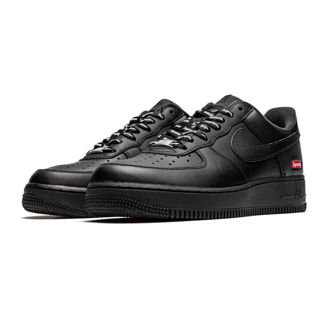 Supreme × Nike Air Force 1 Low \"Black Supreme x Nike Air Force 1 Low Black White CU9225-002